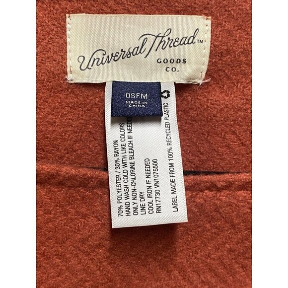 Universal Thread Womens OSFM One Size Poncho Sweater Orange New - Picture 3 of 10